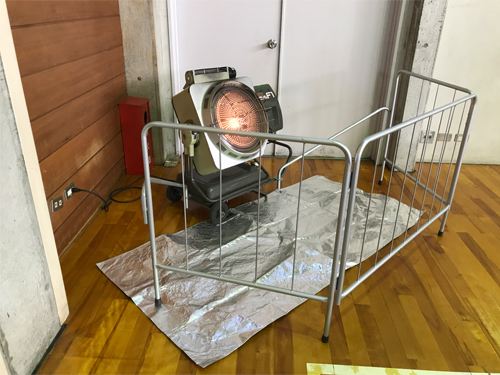 ジェットヒーターの体育館使用イメージ